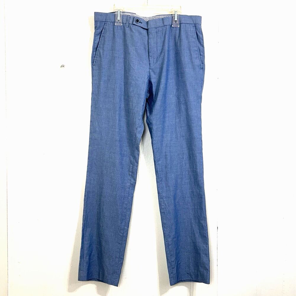 Men PAISLEY  & GRAY Slim Fit Cotton Blend Pants WAIST 32 INSEAM 32 Sky Blue